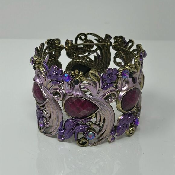 Purple pear gemstone bangle - Picture 1 of 1
